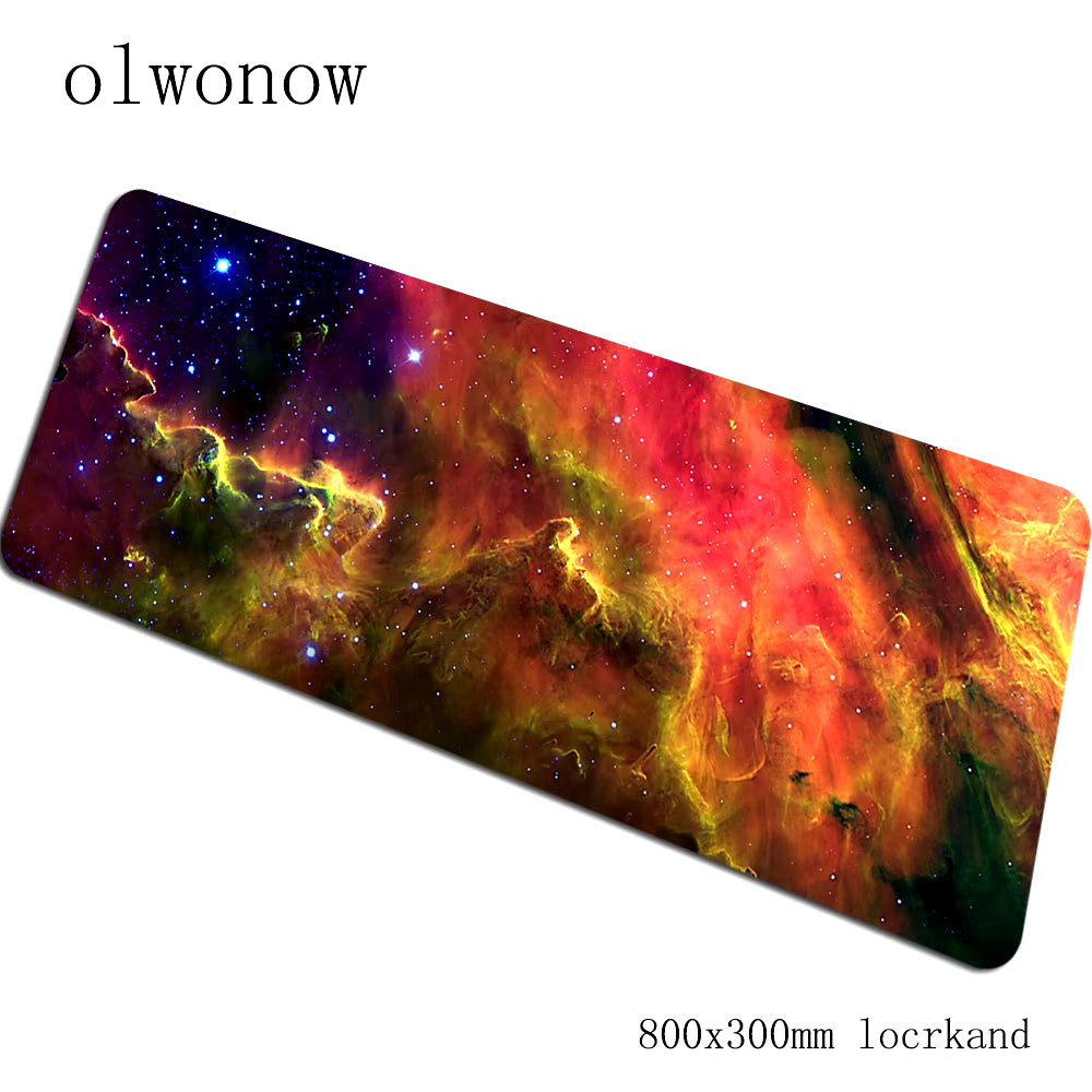 Nebula Gaming Mouse Pad 900x400x3mm with Locked Edges - High-End Desk Mat for Gamers and Computer Use