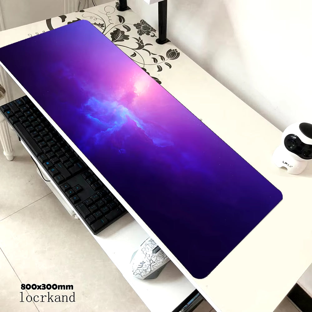 Nebula Gaming Mouse Pad 900x400x3mm with Locked Edges - High-End Desk Mat for Gamers and Computer Use