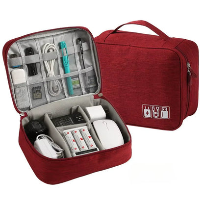 Waterproof Cable Storage Bag - Portable Digital Organizer for USB Data Lines and Charger Plugs, Ideal for Travel