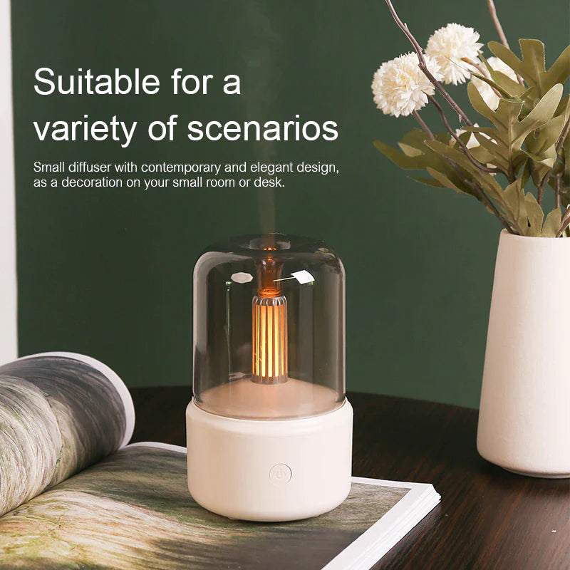 KINSCOTER Compact Aroma Diffuser and USB Humidifier with Essential Oil Night Light and Cold Mist Function for Home and Gifting