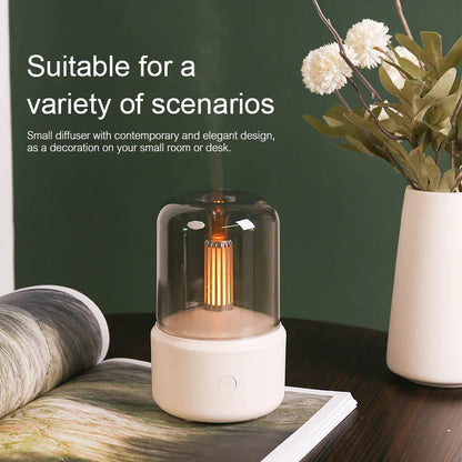 KINSCOTER Compact Aroma Diffuser and USB Humidifier with Essential Oil Night Light and Cold Mist Function for Home and Gifting