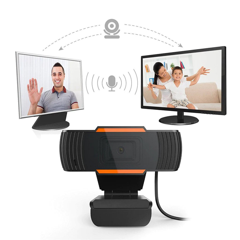 720P HD Rotatable Webcam with Microphone for Desktop and Laptop Video Recording