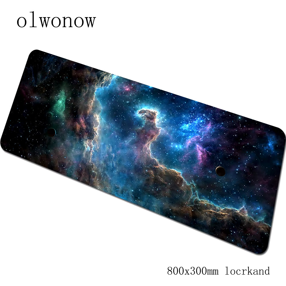 Nebula Gaming Mouse Pad 900x400x3mm with Locked Edges - High-End Desk Mat for Gamers and Computer Use