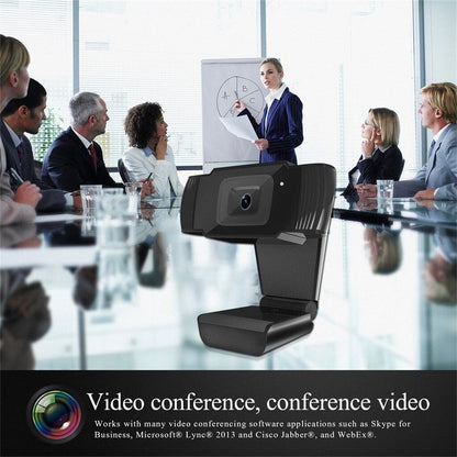 720P HD Rotatable Webcam with Microphone for Desktop and Laptop Video Recording