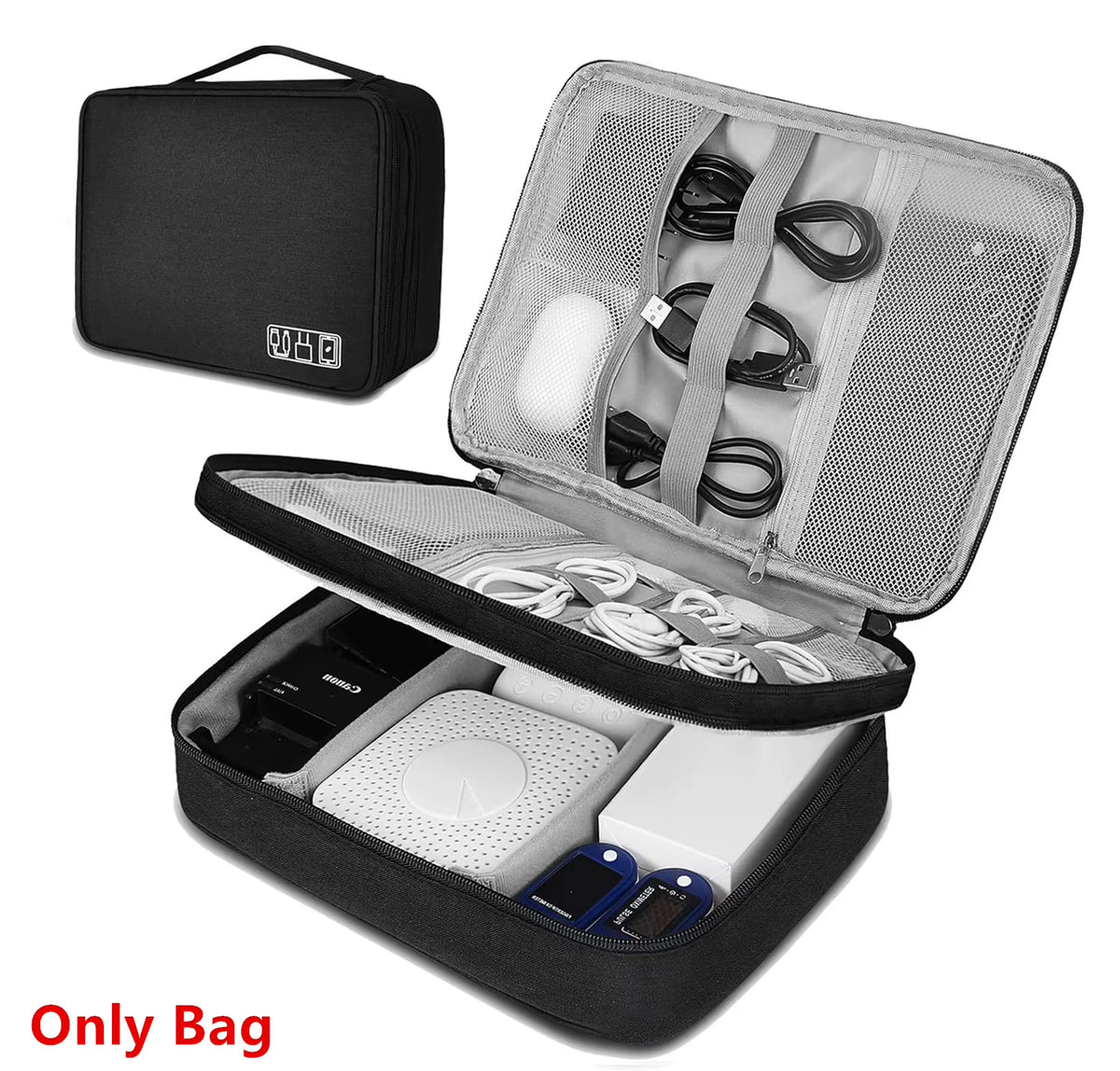 Waterproof Cable Storage Bag - Portable Digital Organizer for USB Data Lines and Charger Plugs, Ideal for Travel
