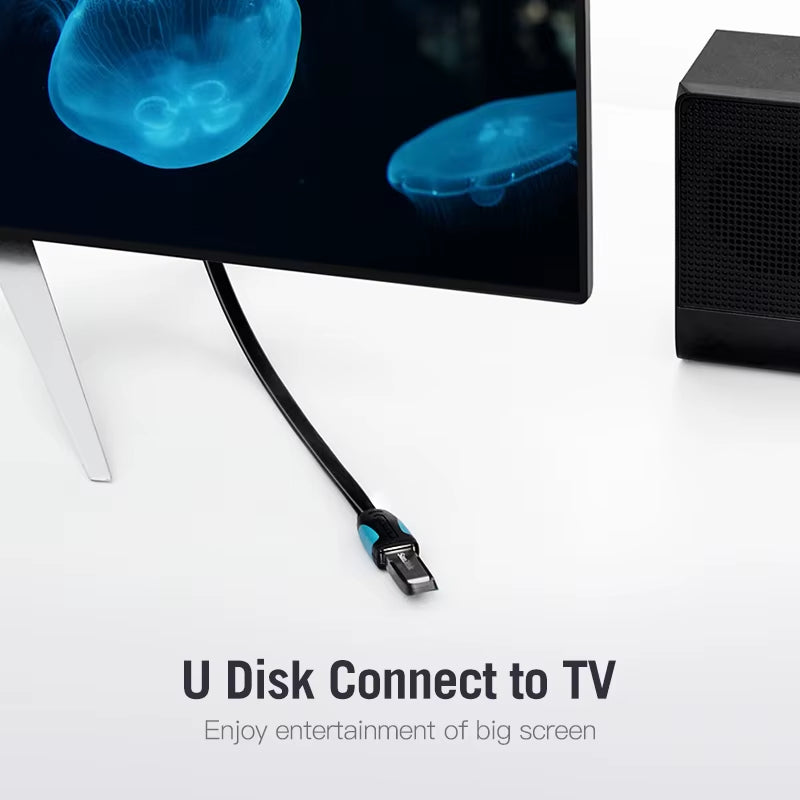 Vention USB 3.0 Male to Female Extension Cable - Data Transfer Cord for Smart TVs, PCs, and SSDs
