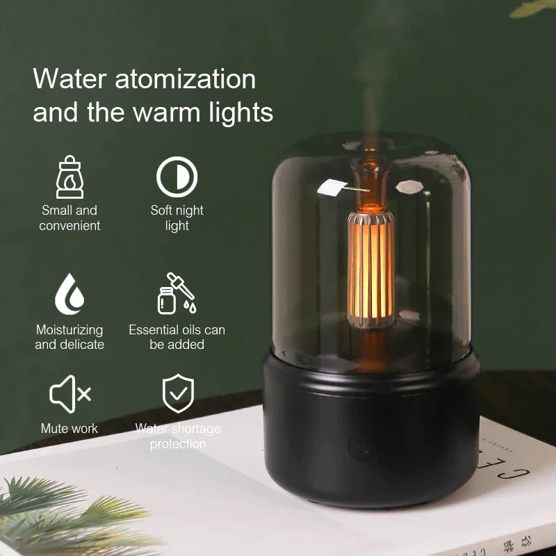KINSCOTER Compact Aroma Diffuser and USB Humidifier with Essential Oil Night Light and Cold Mist Function for Home and Gifting