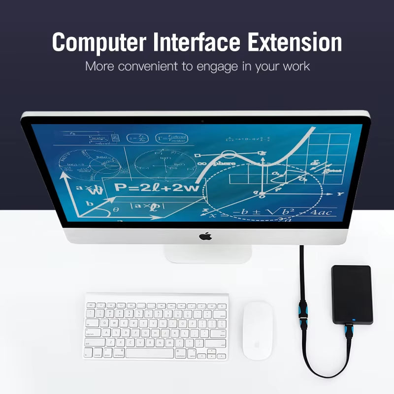 Vention USB 3.0 Male to Female Extension Cable - Data Transfer Cord for Smart TVs, PCs, and SSDs