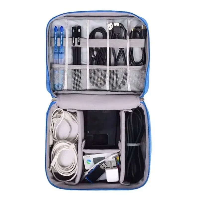 Waterproof Cable Storage Bag - Portable Digital Organizer for USB Data Lines and Charger Plugs, Ideal for Travel