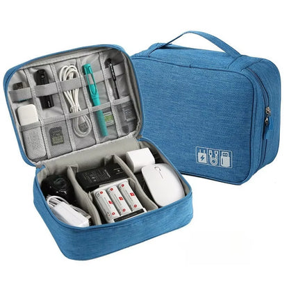 Waterproof Cable Storage Bag - Portable Digital Organizer for USB Data Lines and Charger Plugs, Ideal for Travel