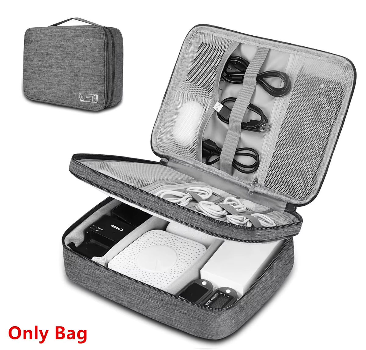 Waterproof Cable Storage Bag - Portable Digital Organizer for USB Data Lines and Charger Plugs, Ideal for Travel