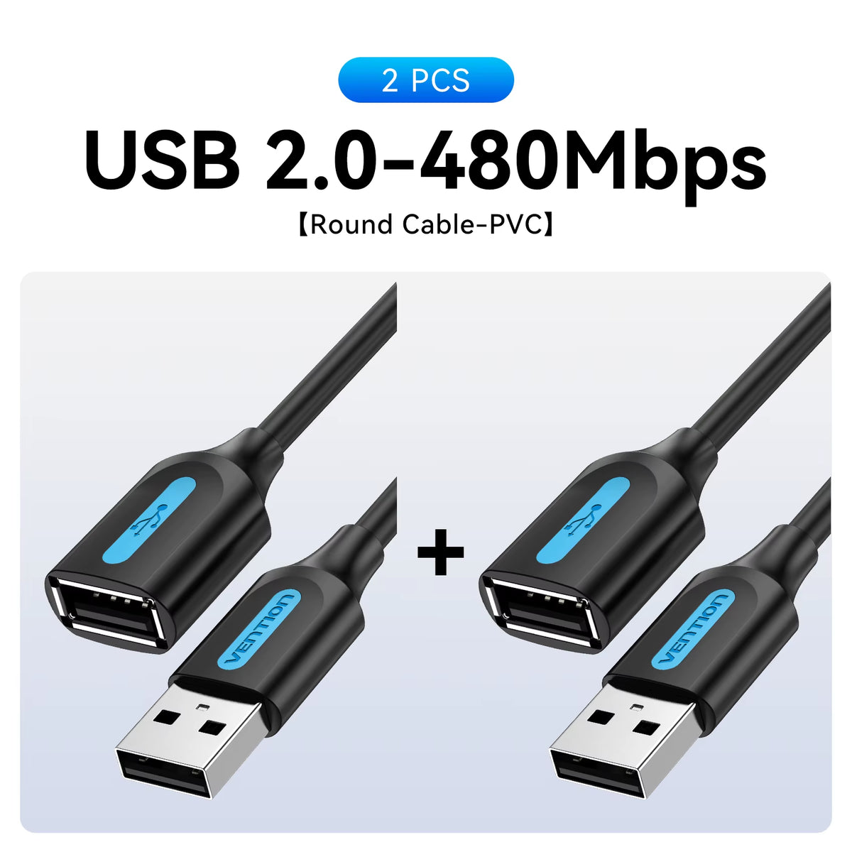 Vention USB 3.0 Male to Female Extension Cable - Data Transfer Cord for Smart TVs, PCs, and SSDs