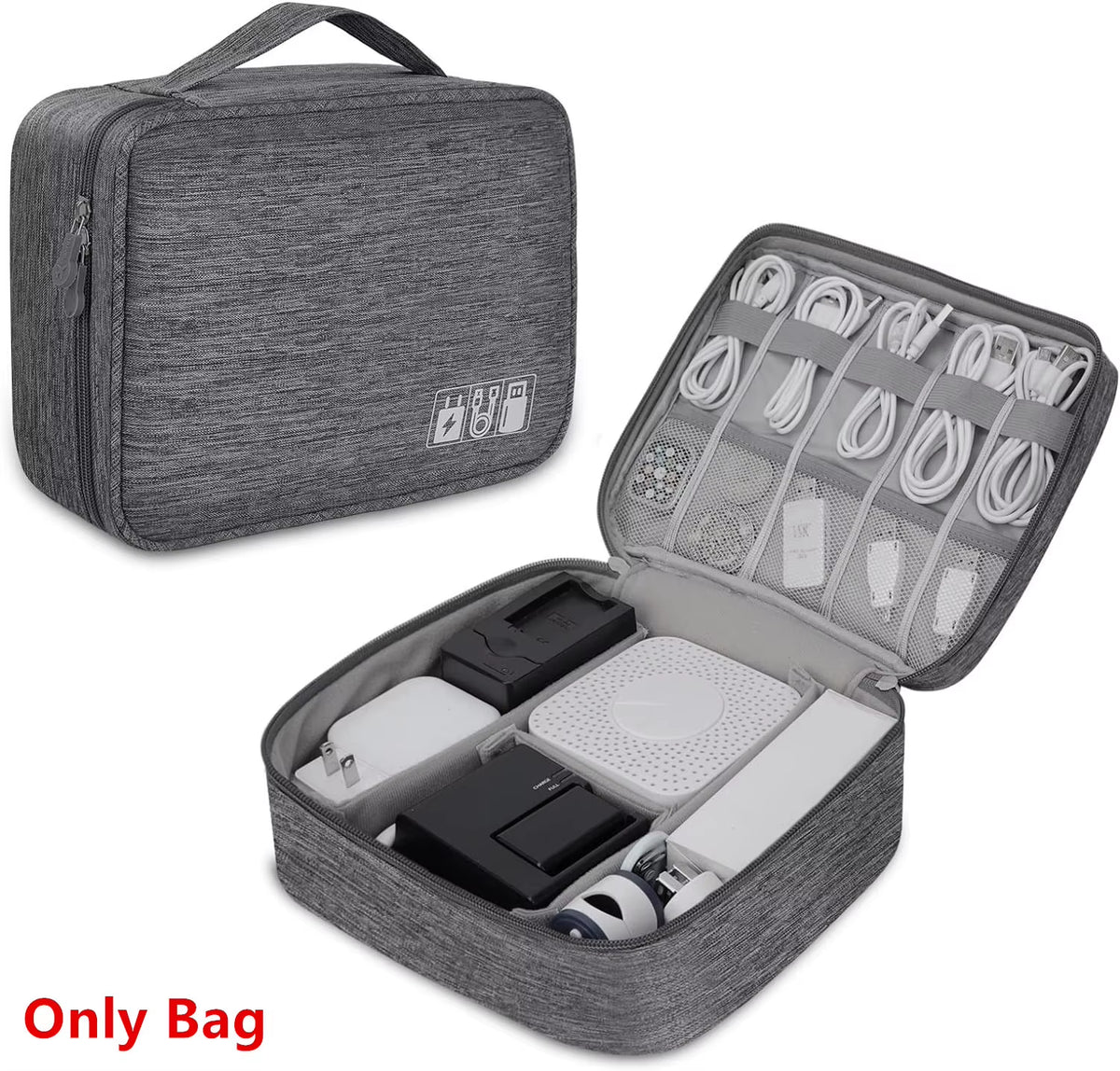 Waterproof Cable Storage Bag - Portable Digital Organizer for USB Data Lines and Charger Plugs, Ideal for Travel